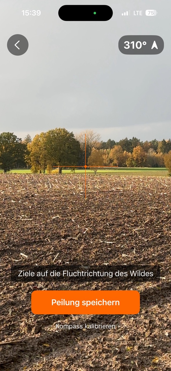 GPS Bearing with Crosshair - Document shot direction precisely