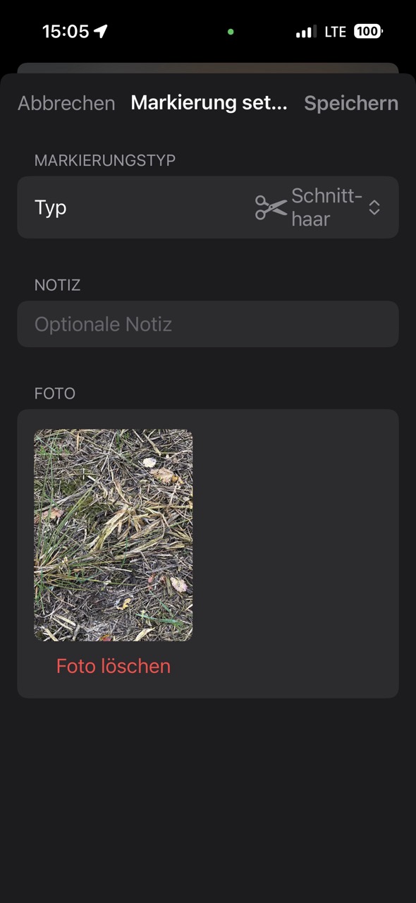 Detailed marker with photos and notes for blood tracking guide